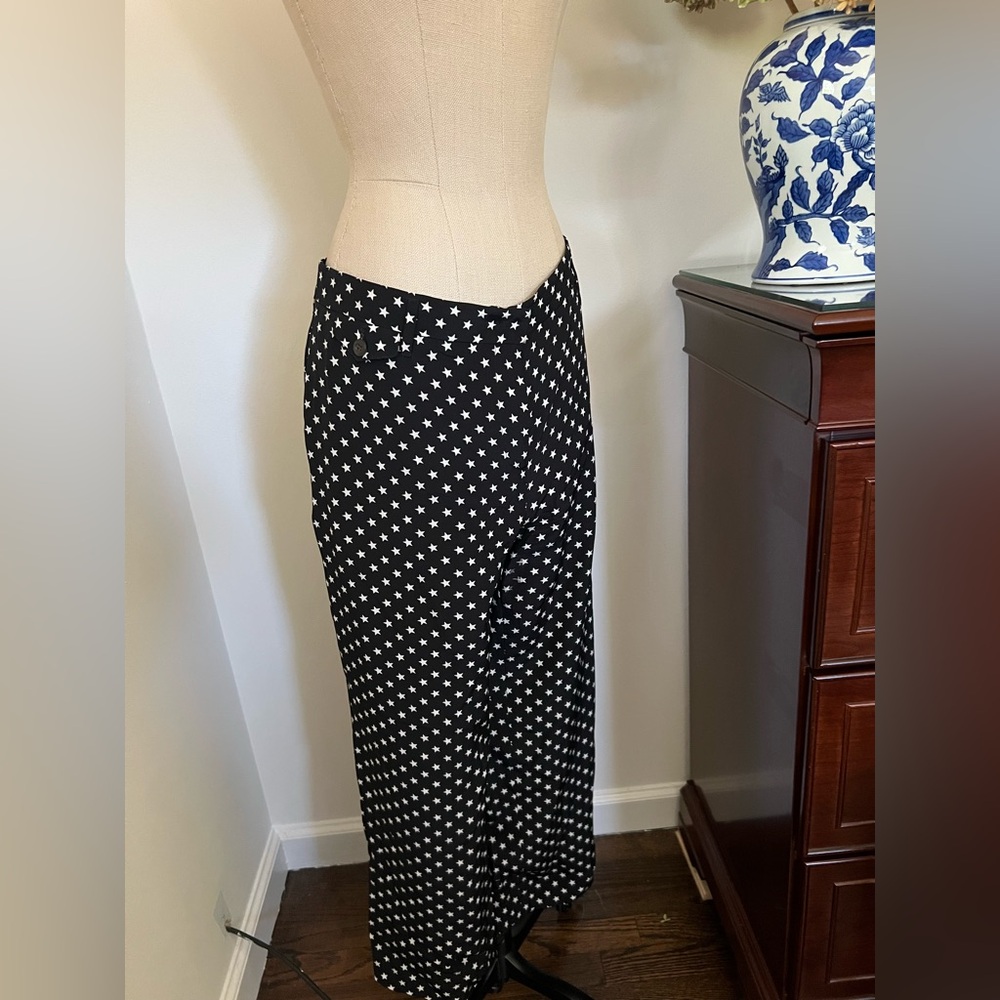 PRADA 100% Silk Star Pants, size IT 46